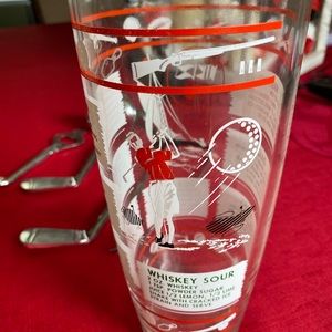 Vintage golf themed barware